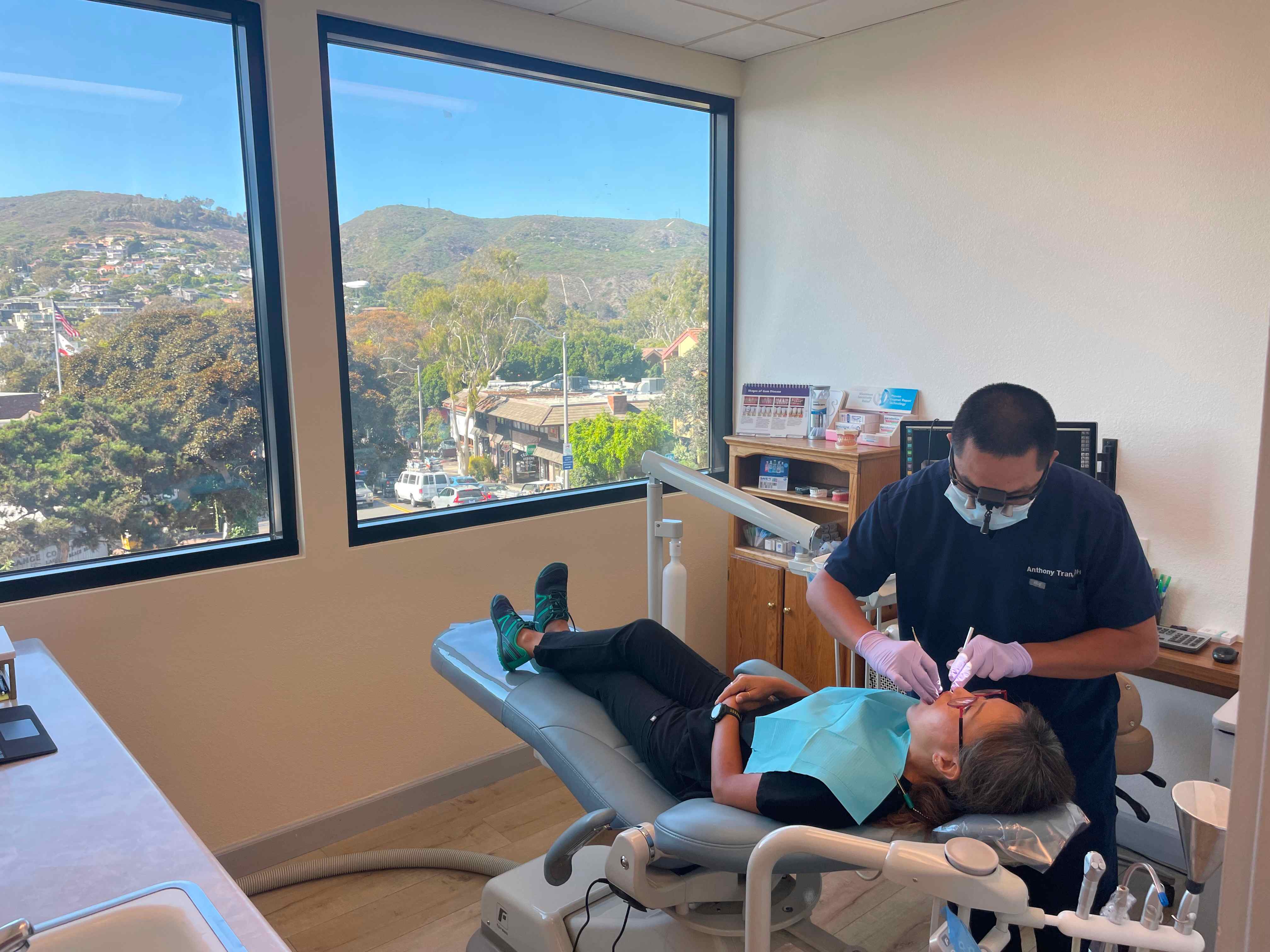 Our modern treatment room with panoramic views